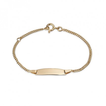 Pulseira em ouro amarelo 9 kt para identificar