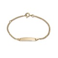 Pulseira em ouro amarelo 9 kt para identificar