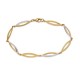 Pulsera de oro bicolor 9k y circonita