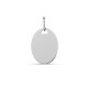Colgante de oro blanco 9 KT oval