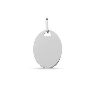 Pendente em ouro branco 9 kt oval