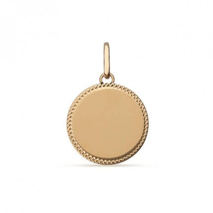 Pendente em ouro amarelo 9 kt com placa grande