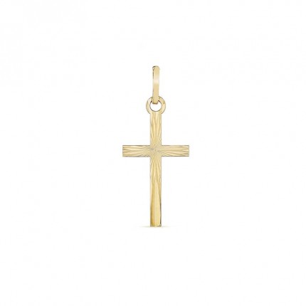 Pendente em ouro amarelo 9K cruz lapidada