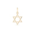 Pendente em ouro amarelo 9K com estrela de David