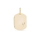 Colgante de oro amarillo 9K con placa lapidada