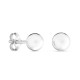 Brincos em ouro branco 9k com bola de 6 MM