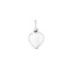 Colgante de oro blanco 9K corazón