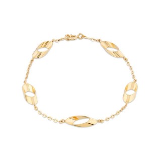Pulsera de oro amarillo 9K 18CM