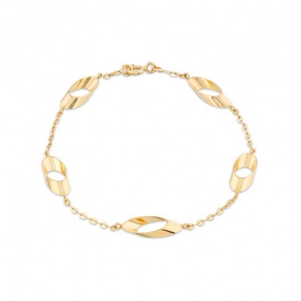 Pulseira em ouro amarelo 9K 18CM