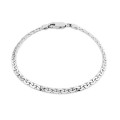 Cadena de oro blanco 9K haricot 3MM