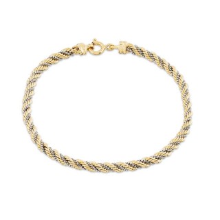 Corrente em ouro bicolor 9K com fio venezianos 3.5MM
