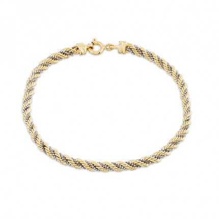 Corrente em ouro bicolor 9K com fio venezianos 3.5MM