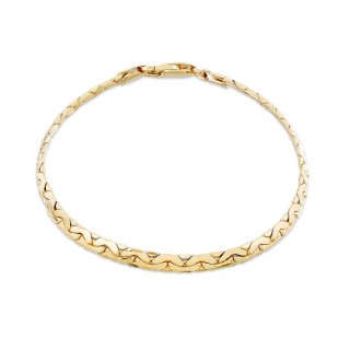 Cadena de oro amarillo 9K con haricot 3.5MM
