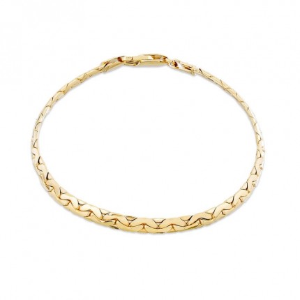 Cadena de oro amarillo 9K con haricot 3.5MM