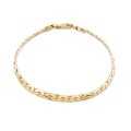 Corrente em ouro amarelo 9K haricot de 3.5MM