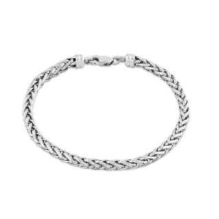 Cadena de oro blanco 9K con palmera