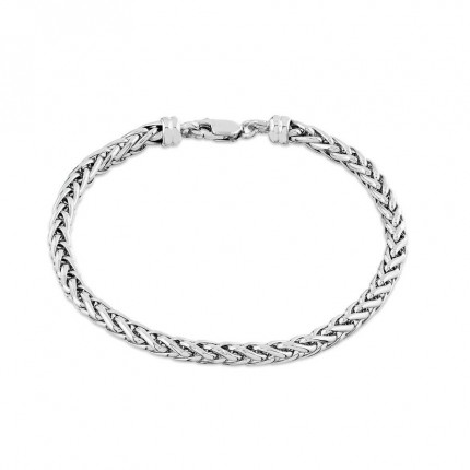 Cadena de oro blanco 9K con palmera