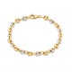 Corrente em ouro bicolor 9K com calabrote