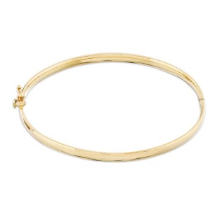 Pulseira em ouro amarelo 9K rígida e lapidada
