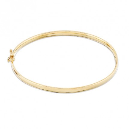 Pulseira em ouro amarelo 9K rígida e lapidada