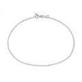 Pulseira em ouro branco 9k cheville de 25 CM