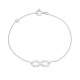 Pulsera de oro blanco 9K con infinito