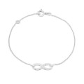 Pulseira em ouro branco 9k com infinito