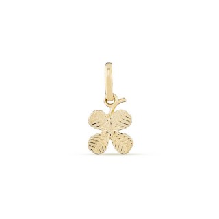 Pendente de ouro amarelo 9K com trevo e ranuras
