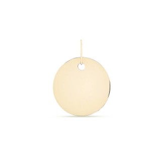 Pendente em ouro amarelo 9K com placa redonda