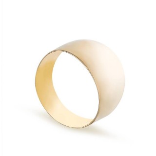 Anillo ancho y liso de oro amarillo 9K