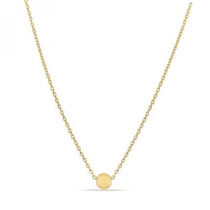 Collar bañado en oro diseño bola