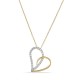 Collar bañado en oro con corazón entrelazado