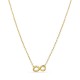 Colar banhado a ouro amarelo com pendente infinito