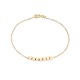 Pulsera bañado en oro de oro amarillo 7 bolas