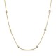 Colar banhado a ouro de 40 cm chaton