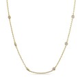 Colar banhado a ouro de 40 cm chaton