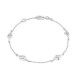 Pulsera de oro blanco 9K diseño ojos con circonitas
