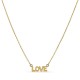Collar de oro amarillo 9K con colgante LOVE dorado