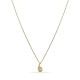 Colar em ouro amarelo 9K de 42 cm com pendente J com zircónia