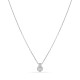 Colar em ouro branco 9K com diamante de 0.03 ct em chaton