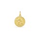 Colgante de oro amarillo 9K biselado con ángel en relieve