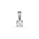 Colgante de oro blanco 9K y circonita de 4 mm