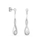 Pendientes de plata colgante 8 con circonitas