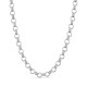 Collar de plata rodiada con cadena rolo de eslabones gruesos