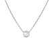 Collar de plata de 42 cm con circonitas en chatón
