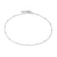 Pulseira para tornozelo em prata de 26 cm modelo de bola
