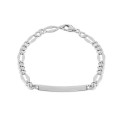 Pulseira de identidade em prata programada 3x1