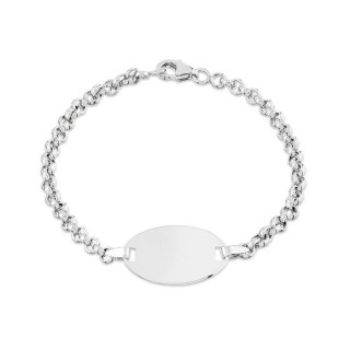 Pulsera de plata con chapa