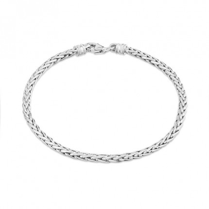 Pulseira em prata com design espiga