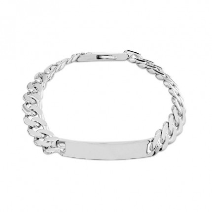 Pulsera No me Olvides de plata con eslabones